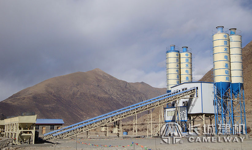 中國水電基礎(chǔ)局雙hzs90攪拌站