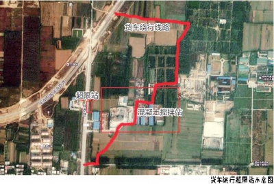 混凝土攪拌站車深夜借道路線