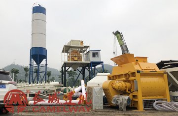 長(zhǎng)城建機(jī) hzs90攪拌站 貴州興義繞城意大利速展英姿