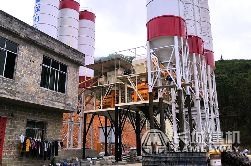 每天6000立方的混凝土攪拌站設(shè)備實景